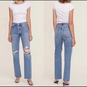 NWT Agolde Lana Midrise Straight (in backdrop medium color) size 25